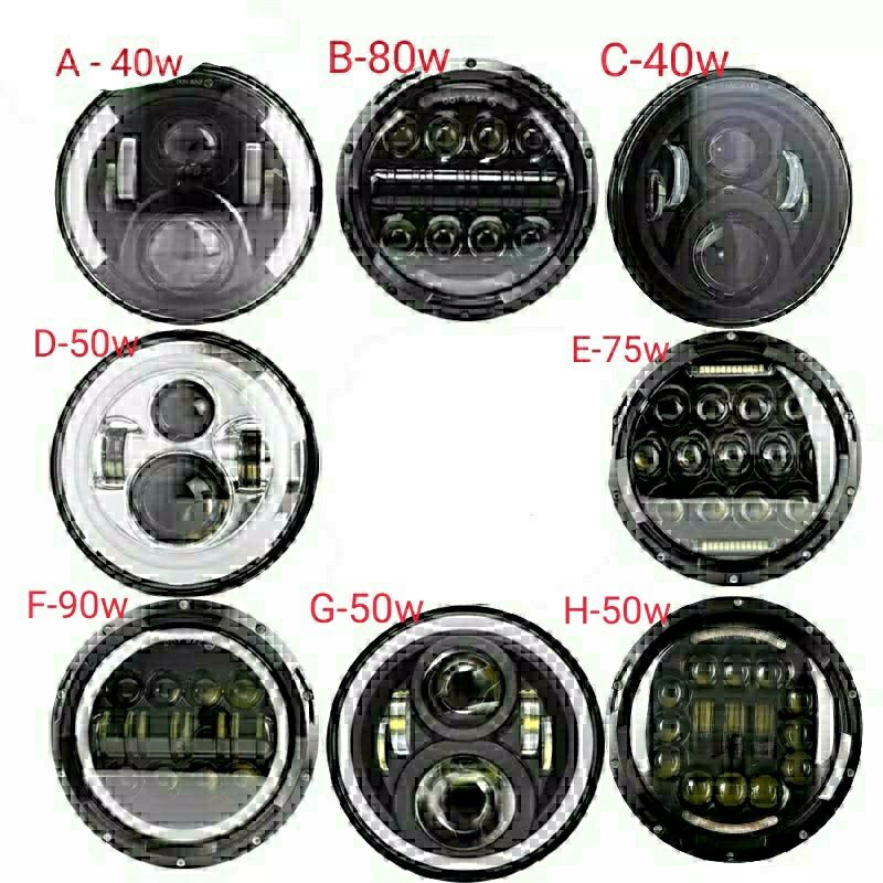 Faróis led moto 4x4